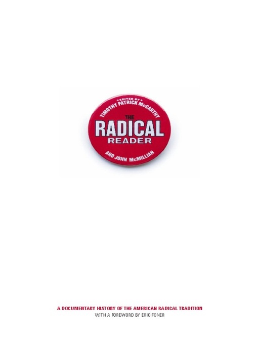 Title details for The Radical Reader by Timothy Patrick McCarthy - Wait list
